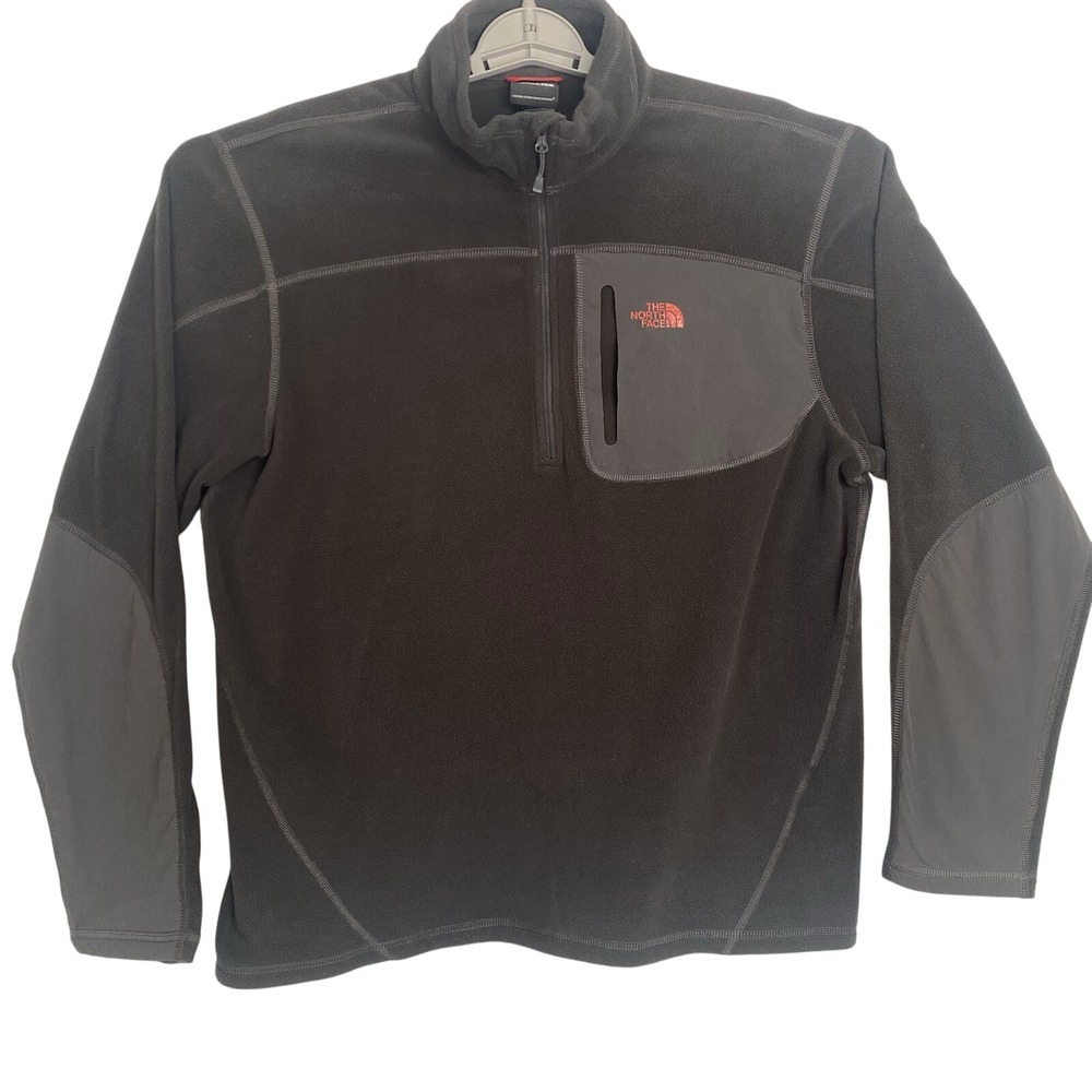 The North Face 1/4 Zip Fleece Pullover Jacket Men Size M Medium Black Sweatshirt
